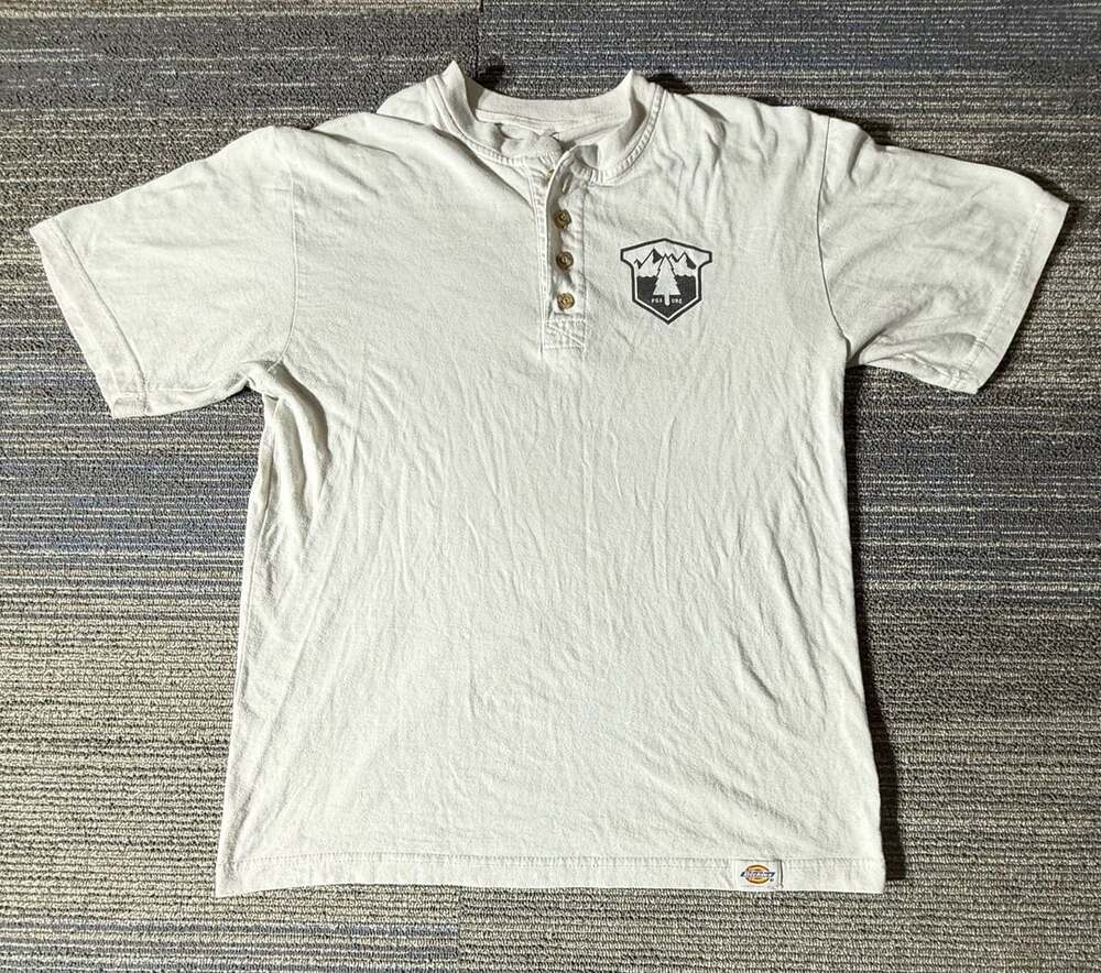 Dickies Next Adventure Henley T-Shirt Off-White Graphic
